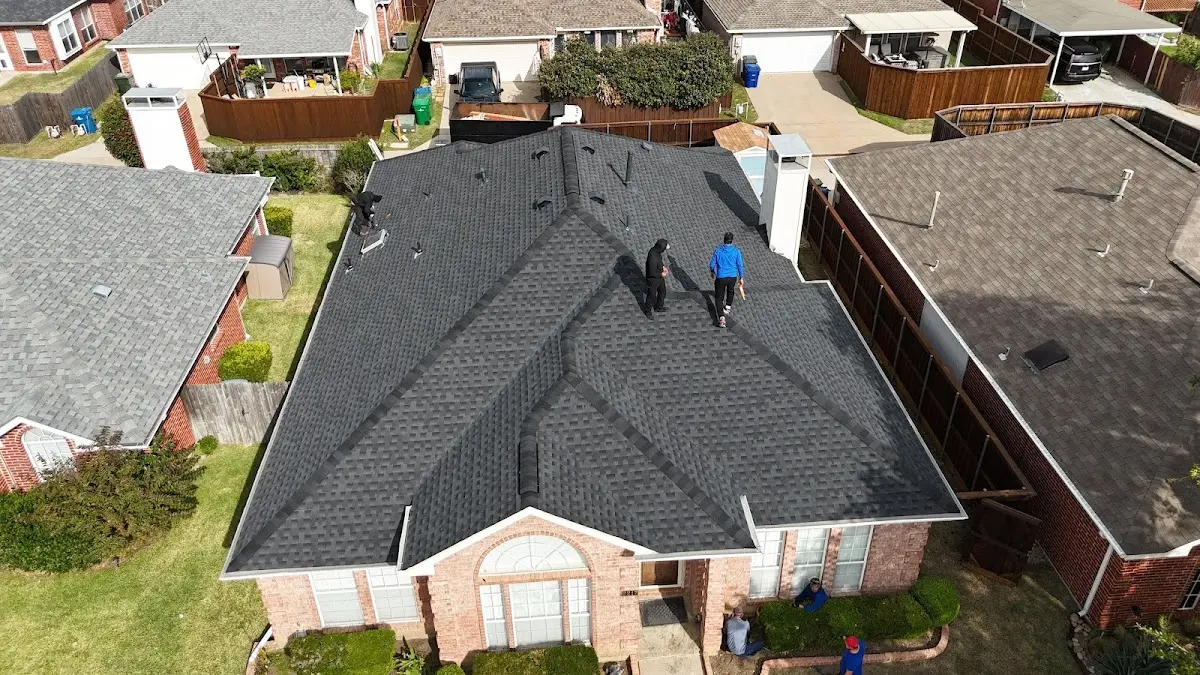 Slate & Tile Roof Repair work in progress on a Yucaipa property